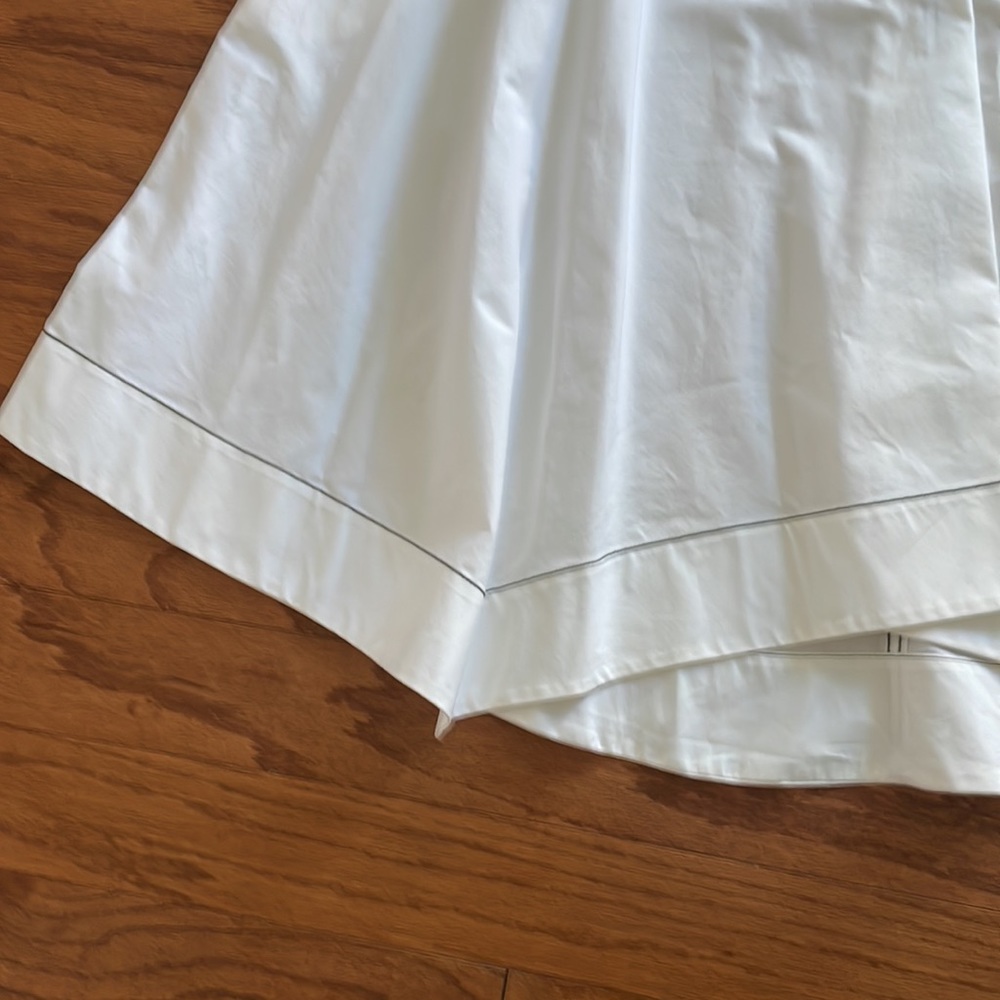 Donna Karan White Midi Dress with Black Piping - Picture 5 of 9